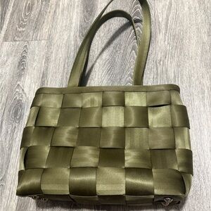 Harvey’s Olive Green Woven Tote Bag